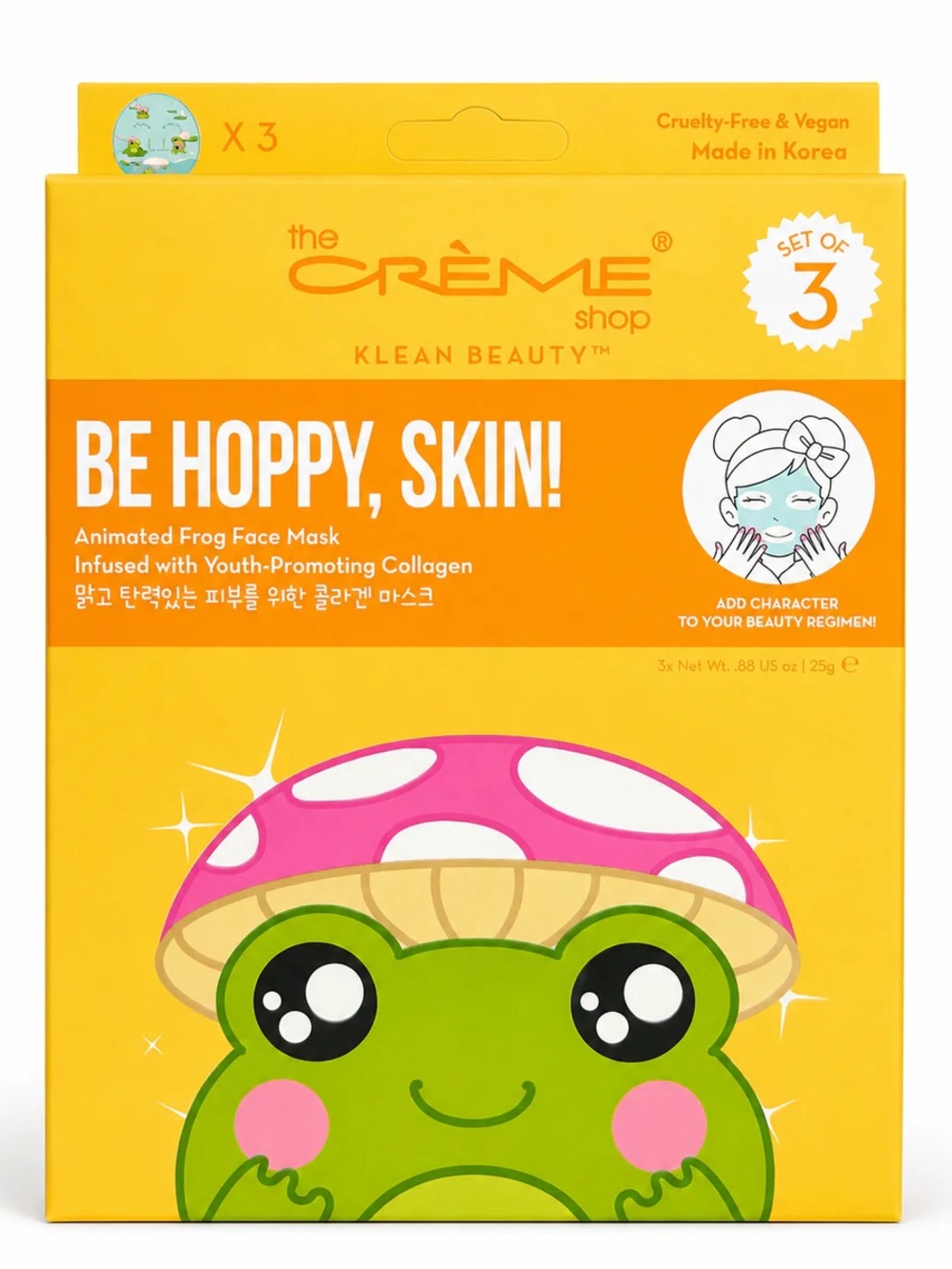 The Crème Shop Be Hoppy, Skin! Animated Frog Face Mask